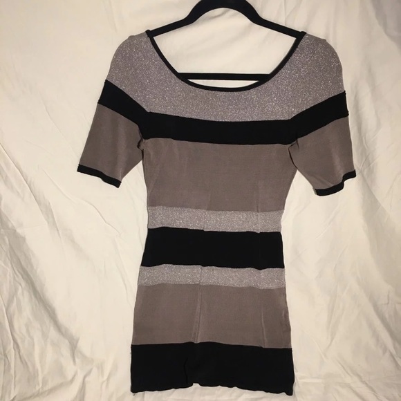 Bebe Striped Bandage Dress - Picture 2 of 6